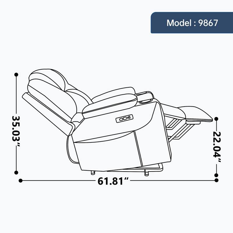 Power Lift Recliner Chair for Elderly Heated Vibration Massage, Lounge Sofa with USB Ports, Cup Holders & Side Pockets
