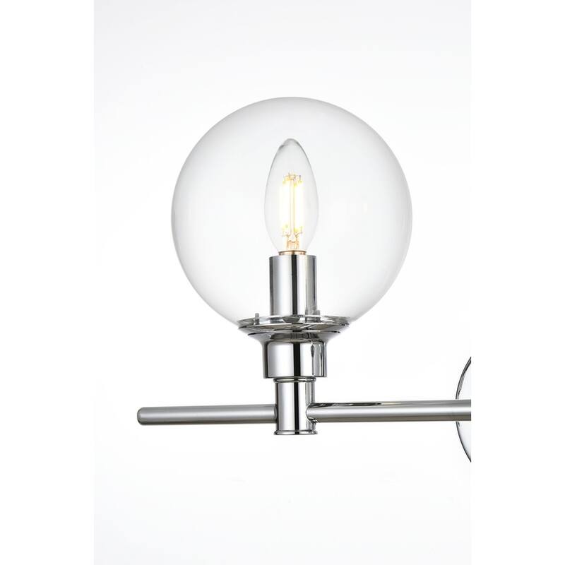 Jaelyin 1 Light Black and Clear Bath Sconce