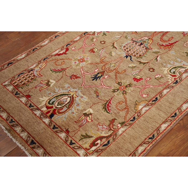 Vegetable Dye Floral Ziegler Oriental Foyer Rug Handmade Wool Carpet - 3'3" x 4'10"