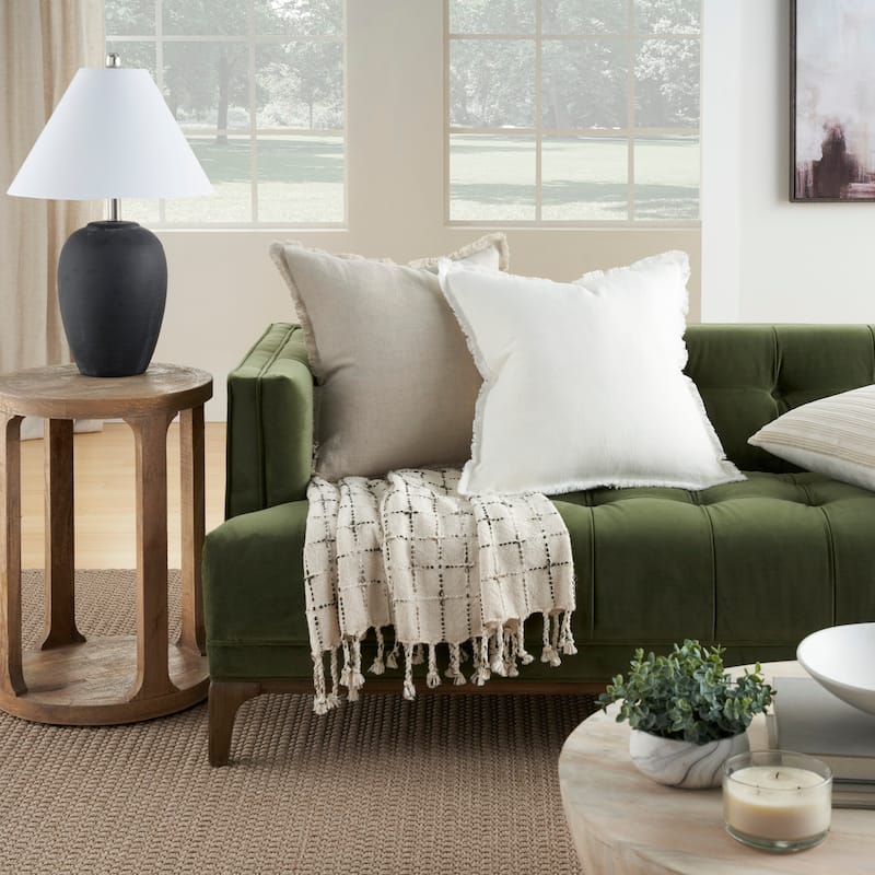 Mina Victory Cover Solid Throw Pillow
