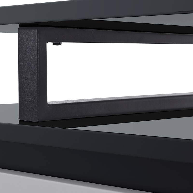 Roomfitters Extendable TV Stand for up to 100 Inch TV, Modern Media Console Cabinet with Drawers and Storage