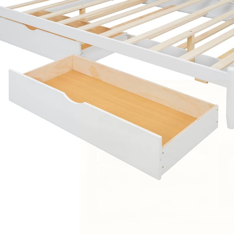 Platform Bed With with 2 Big Drawers
