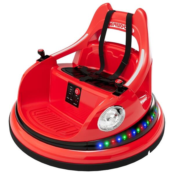 slide 2 of 20, 12V Bumping Car With Remote Control, 360 Degree Spin Red