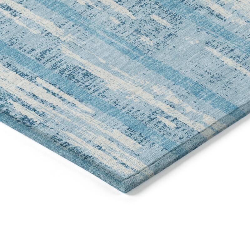 Machine Washable Indoor/ Outdoor Chantille Ombre Stripe Rug