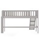 preview thumbnail 4 of 10, Twin Size Low Loft Bed with Ladder and Removable Slide, Space-Saving Design