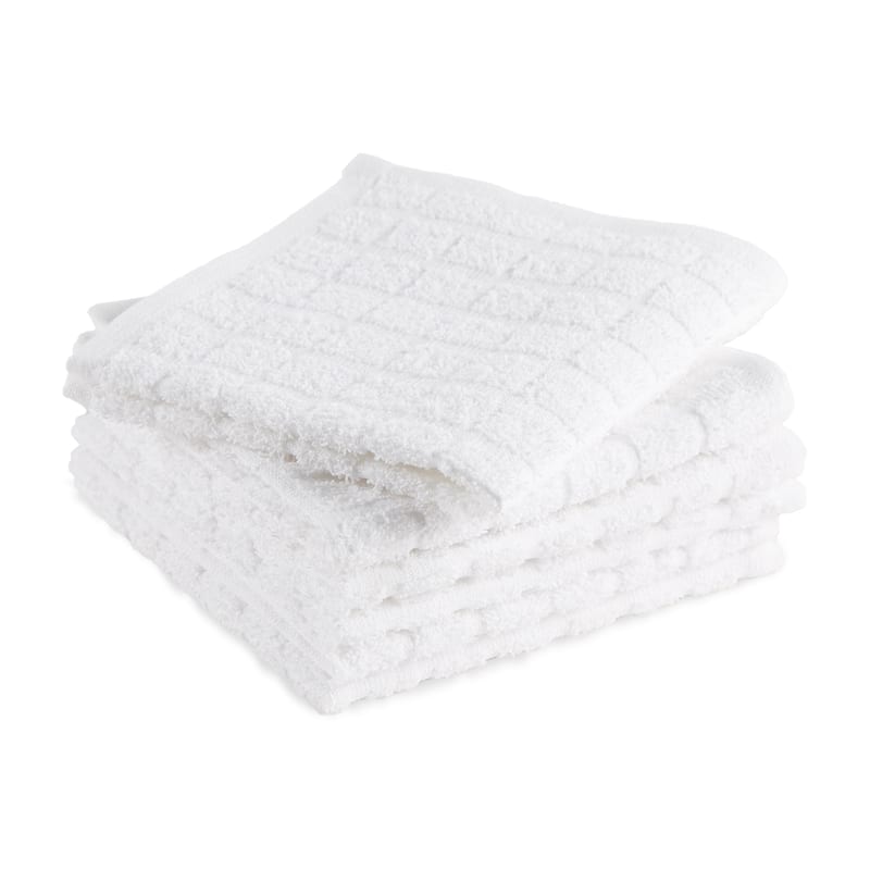 DII Solid Windowpane Terry Dishcloth Set of 6