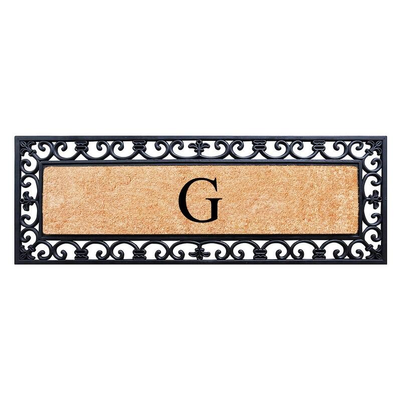 A1HC Exclusive Hand Crafted Myla Monogrammed Entry Doormat, 18" x 48" - G