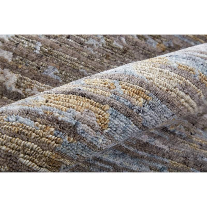 Grand Bazaar Clarkson Hand Knotted Abstract Modern Area Rug
