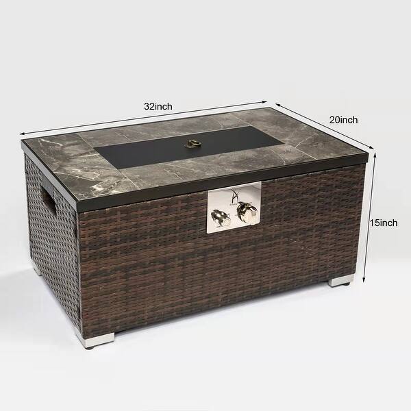 Outdoor Rectangle Fire Table Gas Fire Pit On Sale Bed Bath & Beyond
