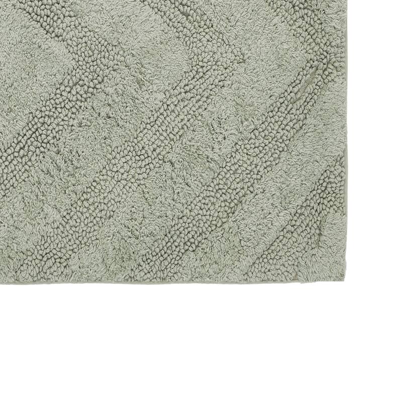 Better Trends Bathroom Rug Set 100% Cotton Tufted Water Absorbent Bath Rug for Shower, Sink Mats Machine Wash Hugo Collection