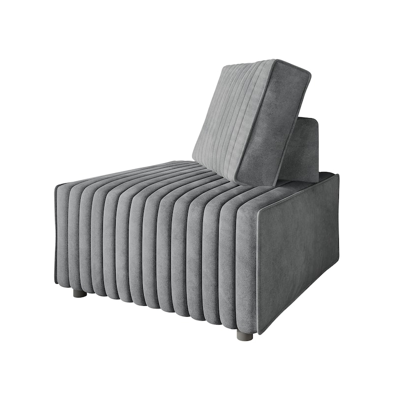 CraftPorch Contemporary Clean-Line Linen Upholstered Corner Seat