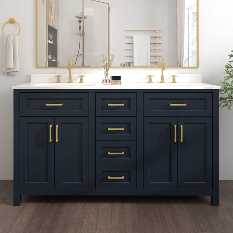 Acroma - 60'' Double Bathroom Vanity - (BLCO)