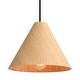 preview thumbnail 1 of 2, Golden Lighting Conique 1-light 10in Pendant in Light Walnut - Silver
