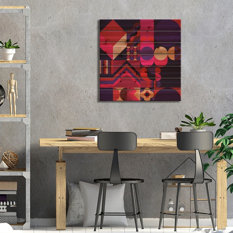 Purple Haze Print On Wood by Greg Mably - Multi-Color