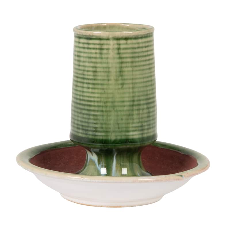 Stoneware Match Holder with Striker Plate