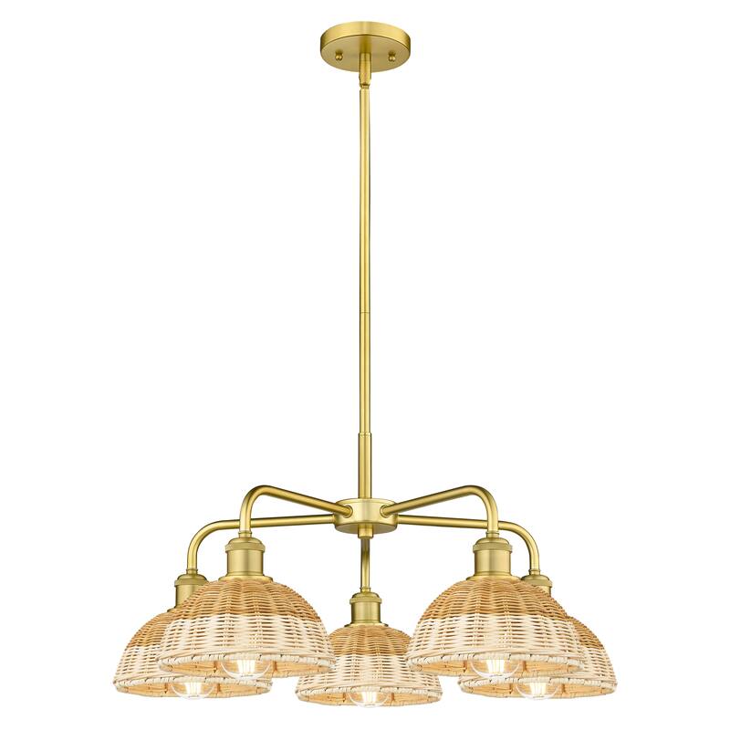 Innovations Lighting Endless Possibilities Ballston - Bristol Natural II - 5 Light 26" Stem Hung Chandelier - Satin Gold