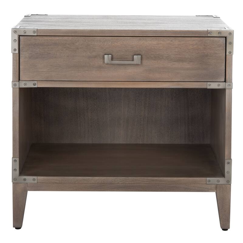 SAFAVIEH Couture Guitta 1-Drawer 1-Shelf Wood Nightstand