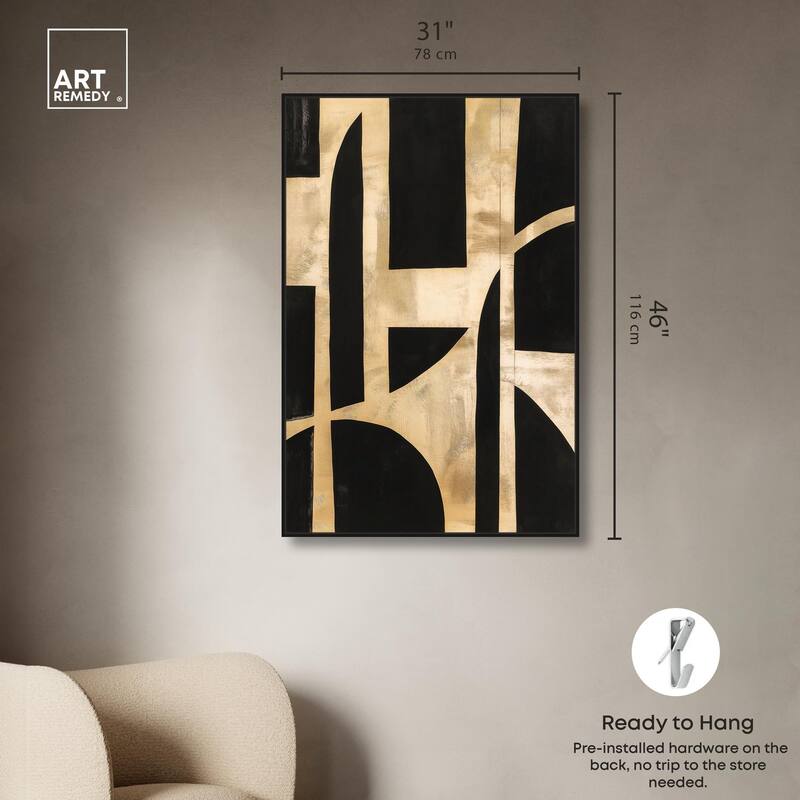 Noir and Gold II Canvas by Art Remedy