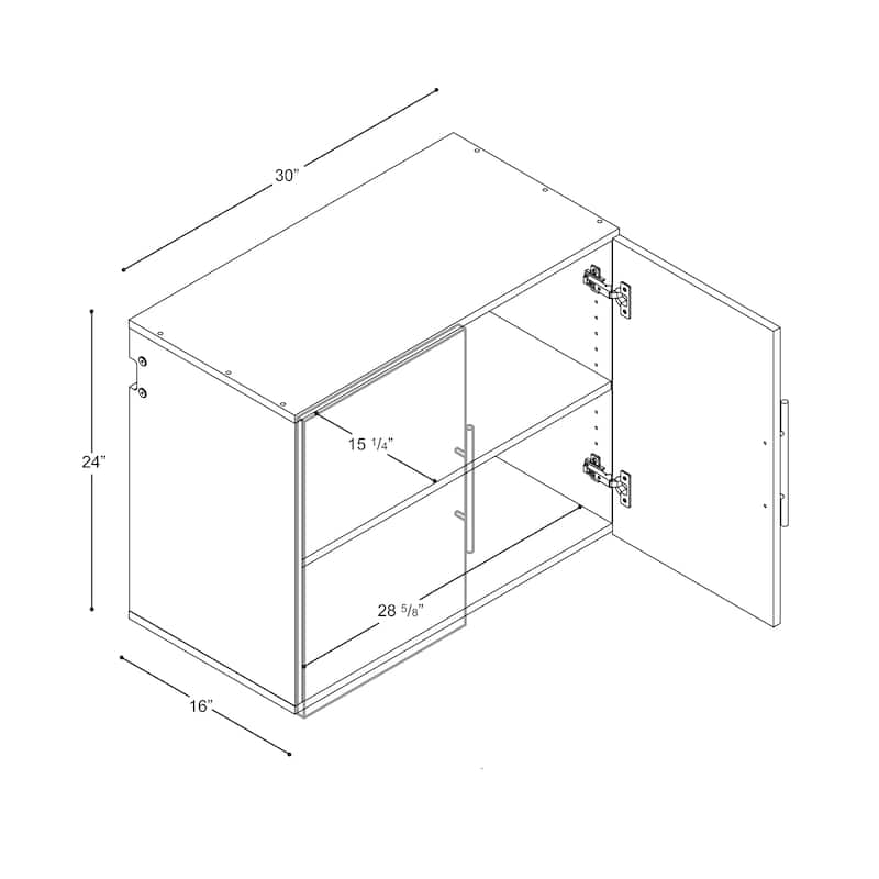 Prepac HangUps 120-inch 6-piece Storage Cabinet Set I