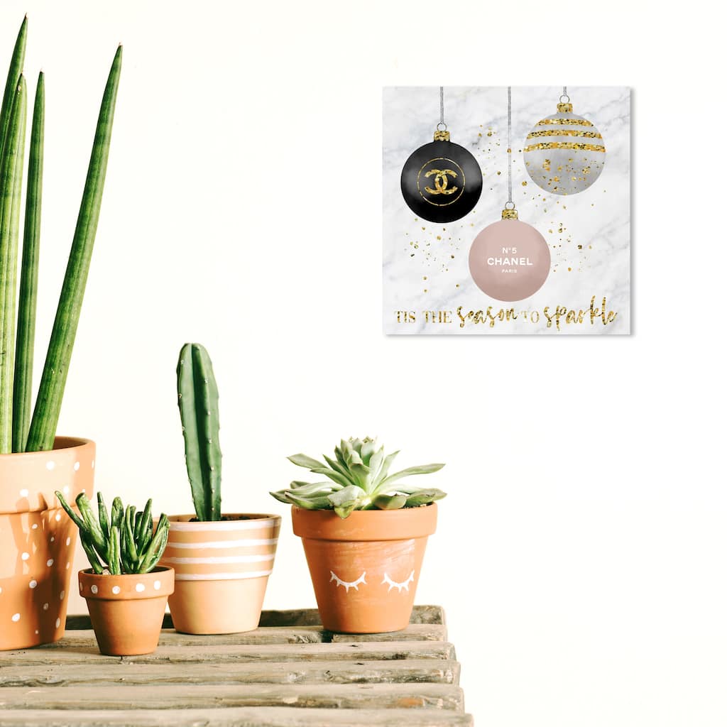 Wynwood Studio Canvas Fashion and Glam Fashion Ornaments Sparkle Gold and Metallic Gold Glam Wall Art Canvas Print