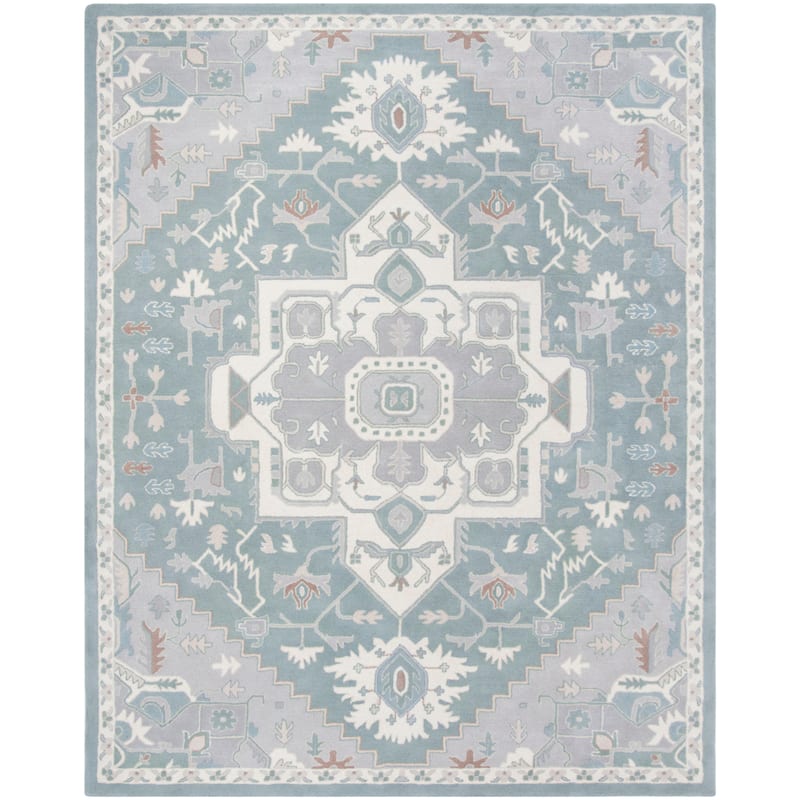 SAFAVIEH Handmade Heritage Fountain Swirl Traditional Oriental Wool Rug