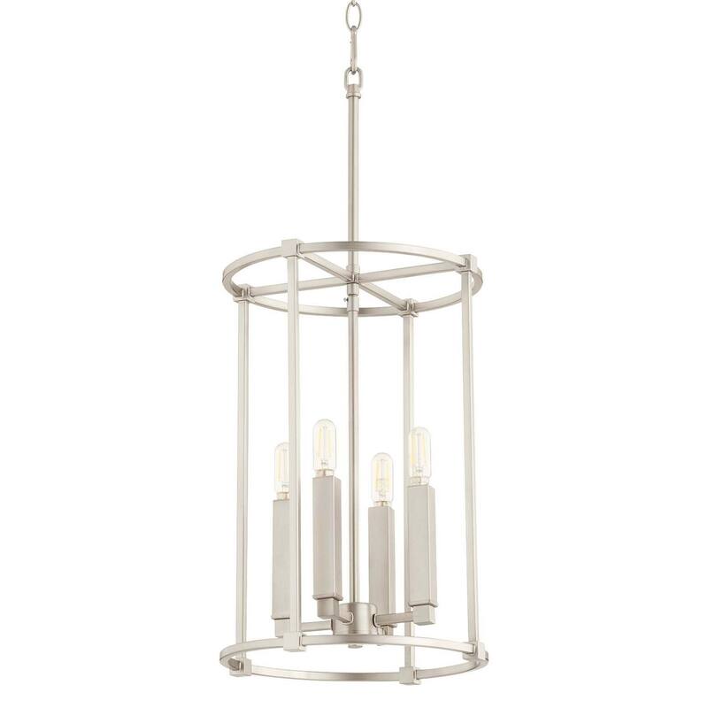 Quorum International 686-4 Olympus 4 Light 12" Wide Pendant - Satin Nickel