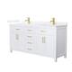 Option White / White Quartz Top / Brushed Gold Hardware