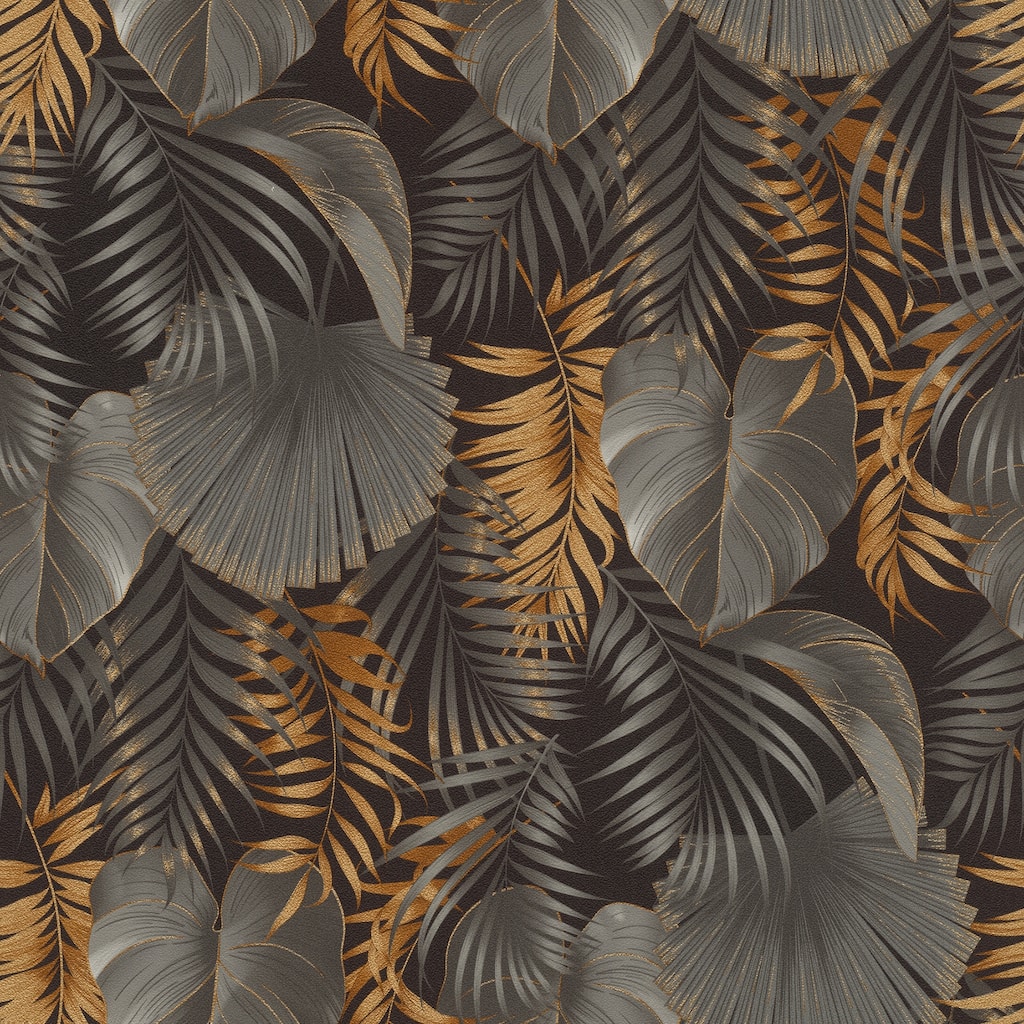 Rasch Valdivi Black Palm Fronds Wallpaper