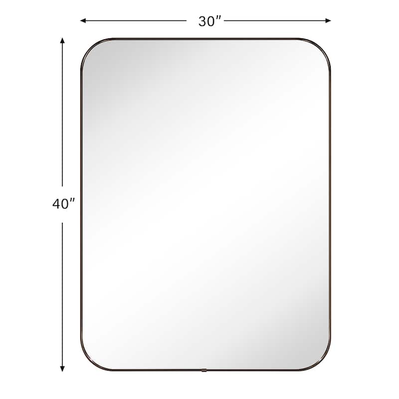 TEHOME Lucia Contemporary Rounded Rectangle Bathroom Vanity Mirror
