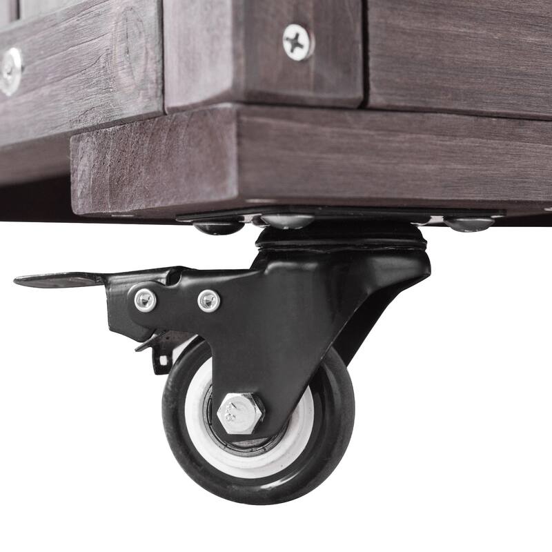 80.5" Solid Wood Outdoor Kitchen Island with Stainless Steel Top, Grill Cart Compatible with Big Green Egg & Blackstone