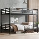 preview thumbnail 2 of 8, Black Full XL over Full XL Metal Bunk Bed with Under-Bed Storage