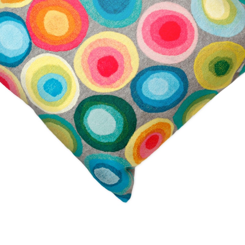 Liora Manne Visions II Puddle Dot Indoor/Outdoor Pillow Multi 12"X20"
