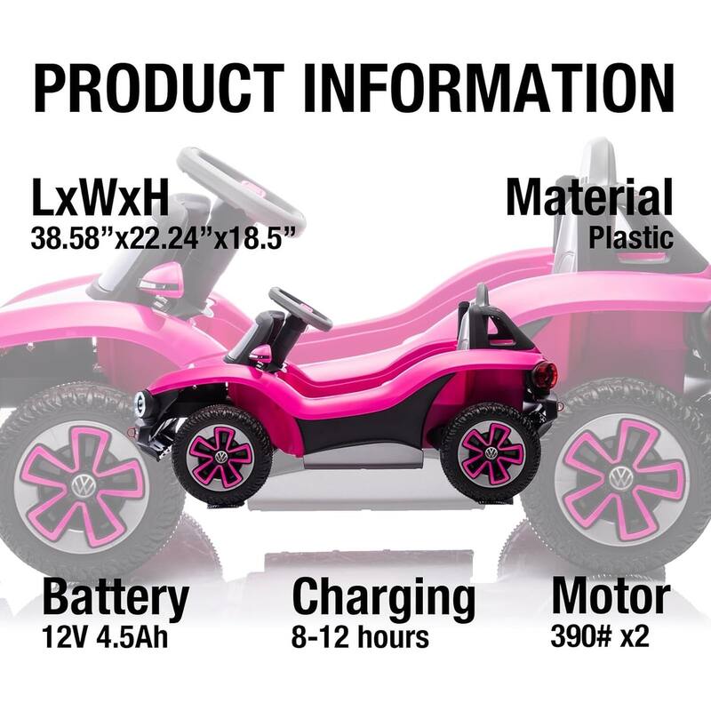 Licensed Volkswagen Kids Electric 12V Ride-On Car with Remote Control