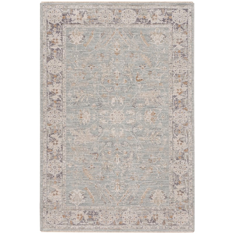 Nourison Asher Indoor only Persian Floral Medallion Area Rug - 5' 3" x 7' 8" - Blue/Ivory