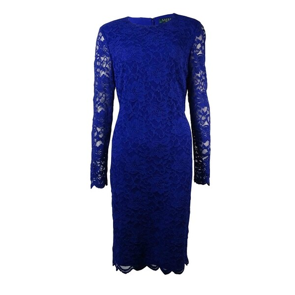 Scallop Lace Dress - cannes blue - 12 