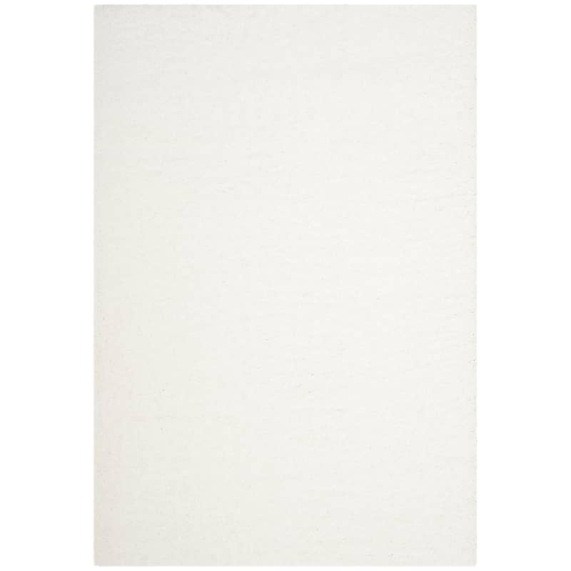 SAFAVIEH Laguna Shag Verdiana Solid Color 2-inch Thick Rug. - 4' x 6' - White - Rectangle