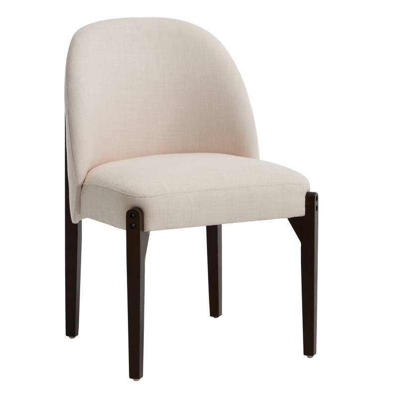 Wooden Dining Chairs Set of 2, Modern Fabric Upholstered Dining Room Chair Kitchen Chairs, Farmhouse Dinner Chair