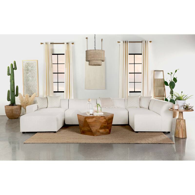 Marlowe Pearl Upholstered Square Ottoman