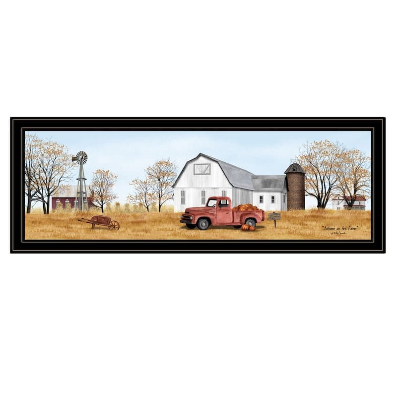 TrendyDecor4U Farmhouse "Autumn on Farm" Framed Print Wall Art by Billy Jacobs