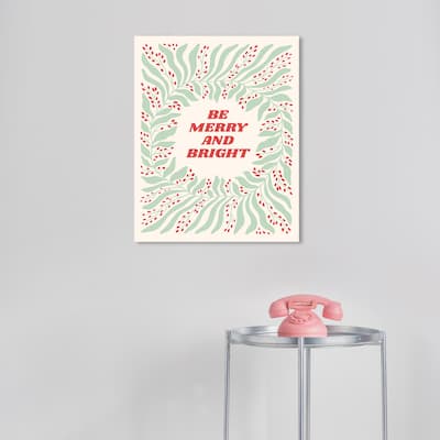 Wynwood Studio Canvas Holiday and Seasonal Red and Green Wishes Red Modern & Contemporary Wall Art Canvas Print