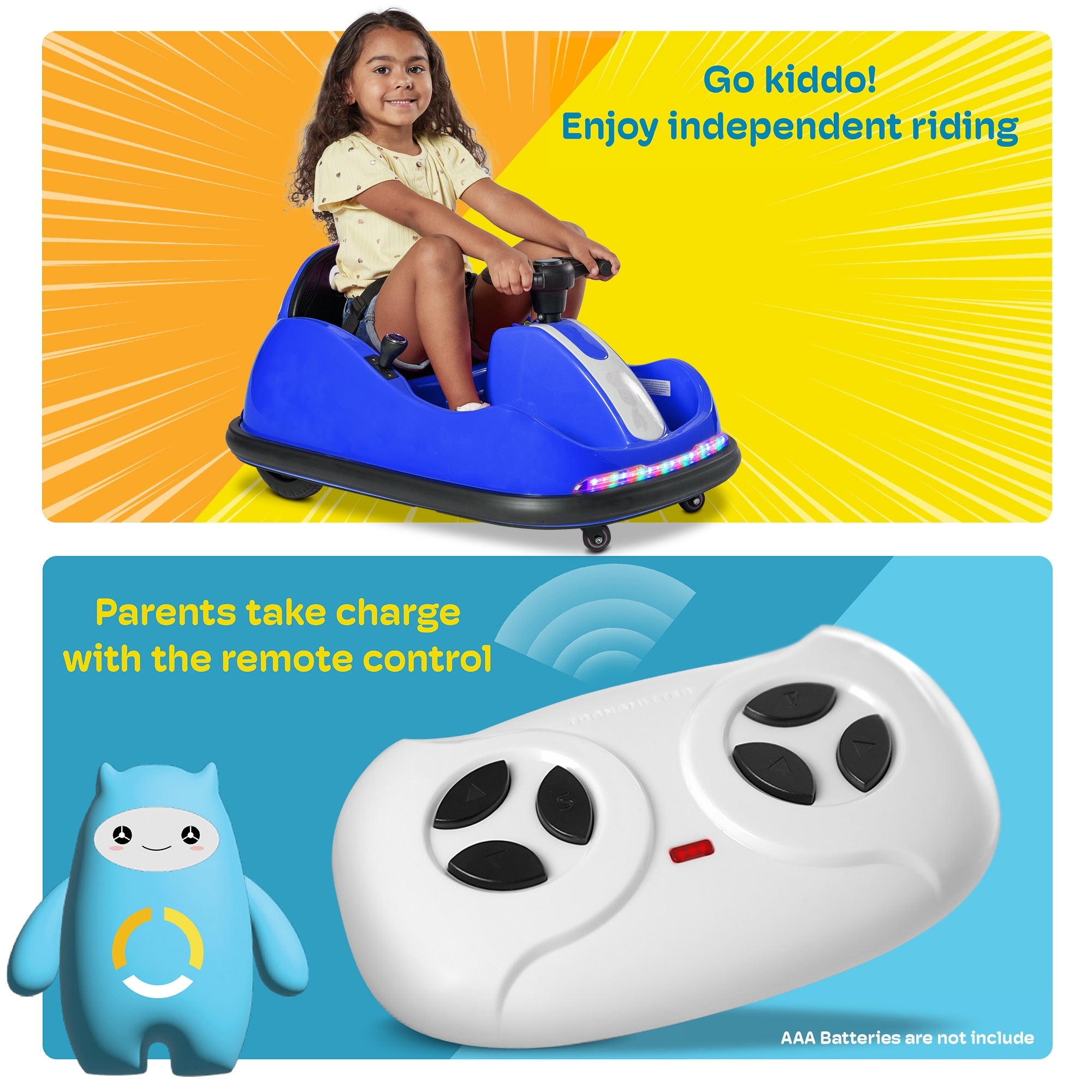 Kidzone 12V Kids Ride On 360 Spin Electric Bumper Car - Bed Bath