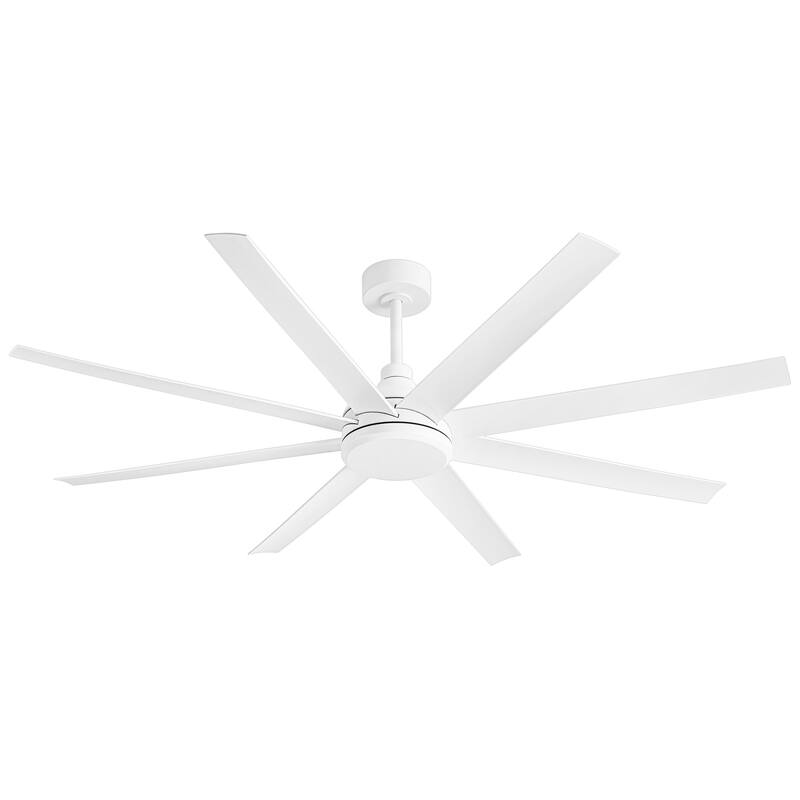 65-inch Large 8-Blade Ceiling Fan with Remote Downrod without Light