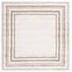 preview thumbnail 82 of 80, SAFAVIEH Border & Stripe Shag Eirny Modern 1.4-inch Thick Rug 6'7" Square - Ivory/Beige - Square