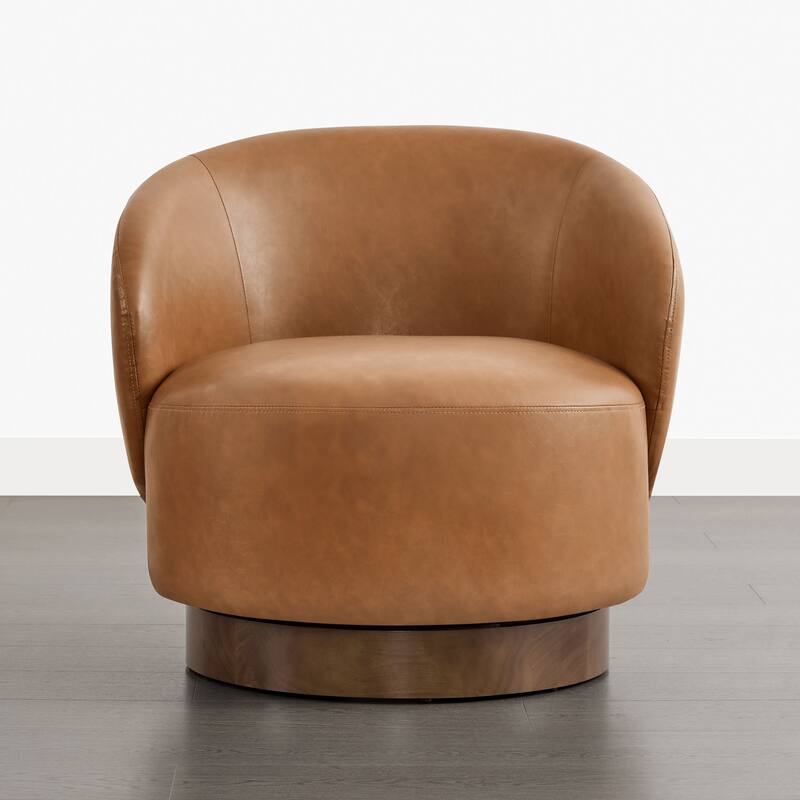 Spruce & Spring Ariel Upholstered Swivel Accent Chair Fabric