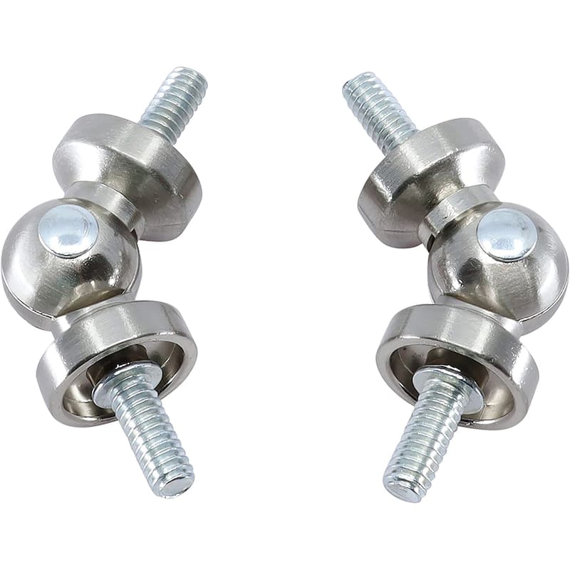 MERIVILLE Hinged Elbow Connector - Designed for Bay Window Curtain Rods or Corner Drapery Rods up to 1-inch Diameter - Satin Nickel - For 5/8" rod