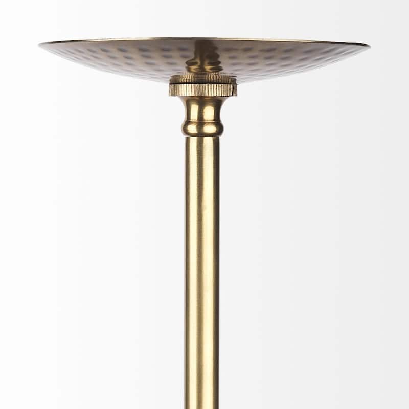 Garnet 13L x 13W Gold Hammered Metal Pendant Light - 14.5L x 14.5W x 3.3H