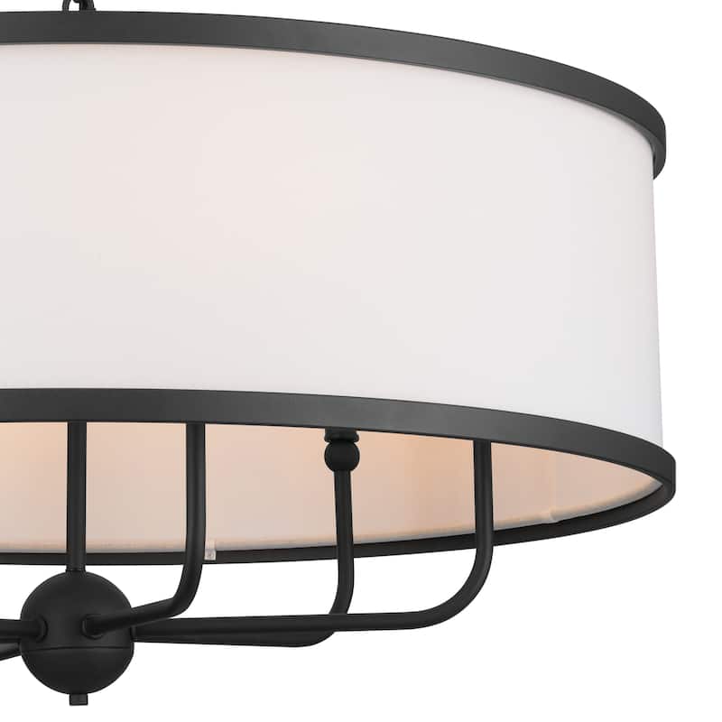 Kichler Lighting Heddle 30 inch 6-Light Chandelier Textured Black