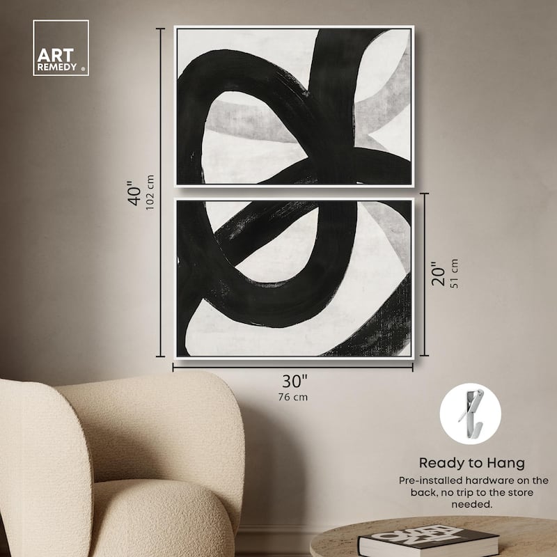 Infinite Loop I Canvas Set of 2 by Art Remedy