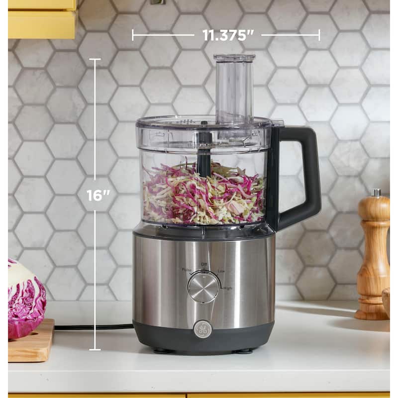 GE 12-Cup Food Processor with Accessories