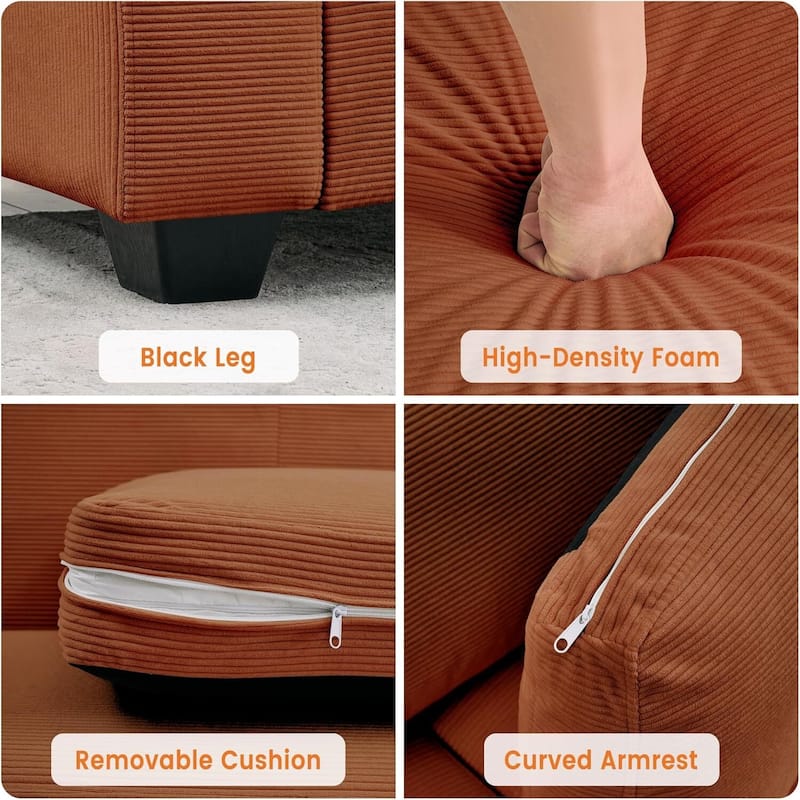 2 Seater Loveseat Sofa Couch for Living Room Small Spaces